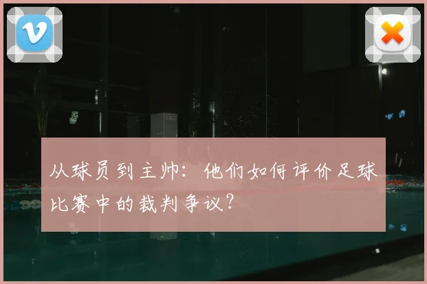 从球员到主帅：他们如何评价足球比赛中的裁判争议？